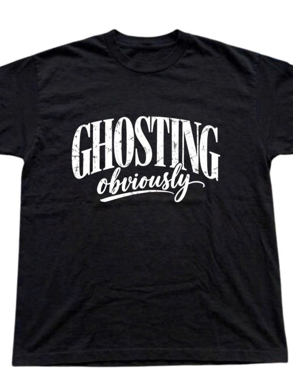 Ghosting Obviously Black Graphic Tee